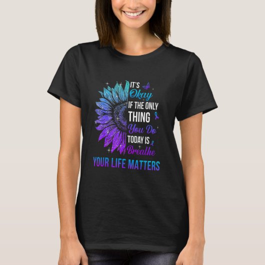 Your Life Matters Suicide Prevention Awareness Men T-shirt (Voorkant)