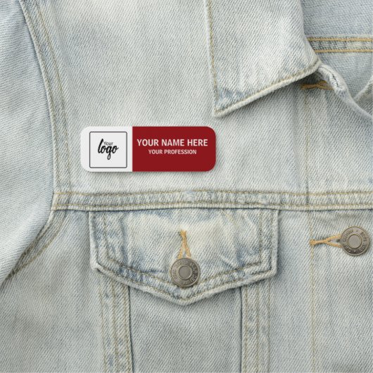 Your Logo and Name Personalized Employee Naamplaatje (In situ)