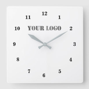 Your Logo Business Office Personalized Promotional Vierkante Klok