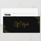 Your Logo Custom Business Gift Certificate (Voorkant / Achterkant)