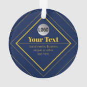 Your Logo & Customizable Design Template Ornament (achterkant)