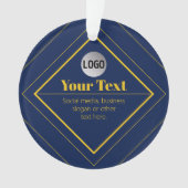 Your Logo & Customizable Design Template Ornament (voorkant)