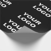 Your Logo Here Simple Stylish Modern Minimal Logo  Cadeaupapier (Hoek)