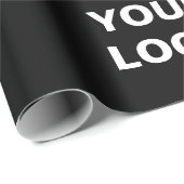 Your Logo Here Simple Stylish Modern Minimal Logo  Cadeaupapier (Rol Hoek)