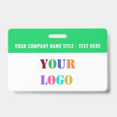 Your Logo or Photo Name Business Badge Example (Avant)