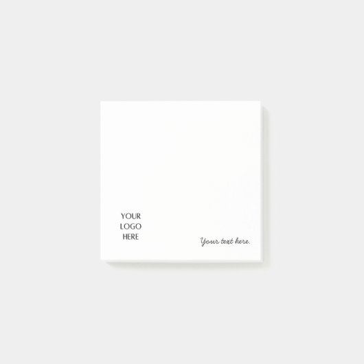 Your Logo Photo Template And Customizable Text  Post-it® Notes (Voorkant)