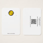 Your Logo QR Earring Display Card (Devant & derrière)