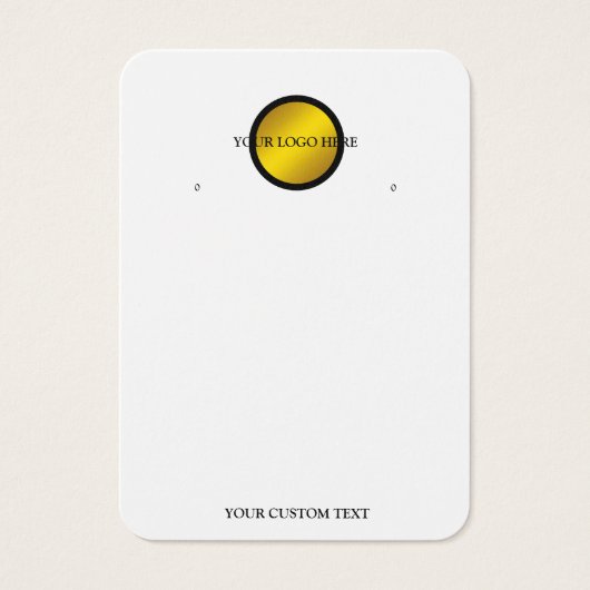 Your Logo QR Earring Display Card (Devant)
