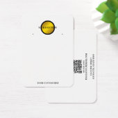 Your Logo QR Earring Display Card (Bureau)