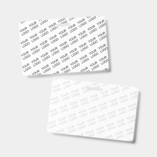 Your Logo Simple Repeating Diagonal Pattern Badge (Voor- en achterkant)