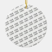 Your Logo Simple Repeating Diagonal Pattern Keramisch Ornament (Voorkant)