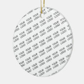 Your Logo Simple Repeating Diagonal Pattern Keramisch Ornament (Links)