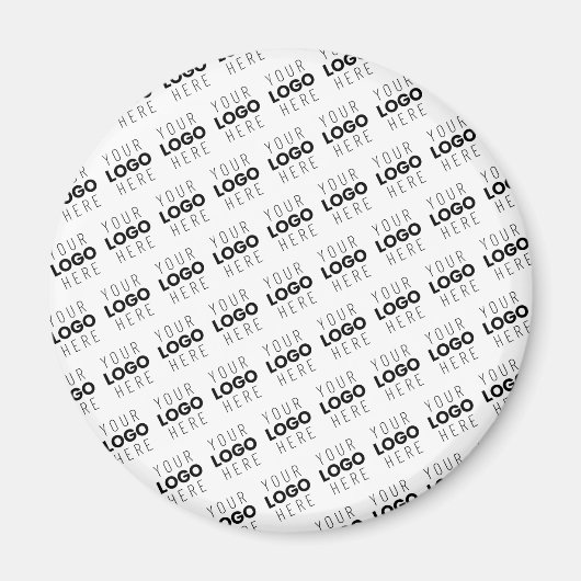 Your Logo Simple Repeating Diagonal Pattern Magneet (Voorkant)