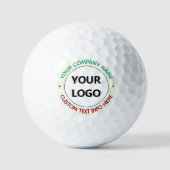 Your Logo Text Branded Stamps Golf Balls Template Golfballen (Voorkant)