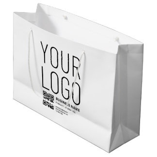 Your Logo w/Editable QR code & Text Groot Cadeauzakje