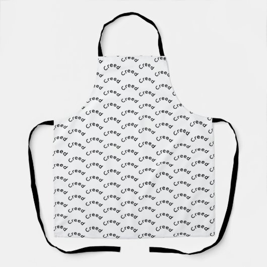 Your name Apron in Black and White Schort (Voorkant)