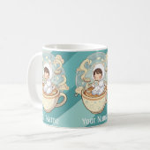 Your Name Cat Coffee Mug Gift for Book Readers (Devant gauche)