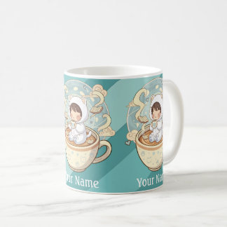 Your Name Cat Coffee Mug Gift for Book Readers Koffiemok
