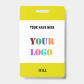 Your Name Logo Info Branded Business Badge Example (Arrière)