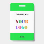 Your Name Logo Info Branded Business Badge Example (Avant)