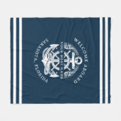 Your Name of Boat Ancient Anchor Fleece Deken (Voorkant (Horizontaal))