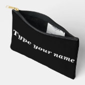 Your Name on Black Pouch Etui (Open)