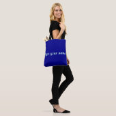 Your Name on Blue Tote Bag (Sur le modèle)