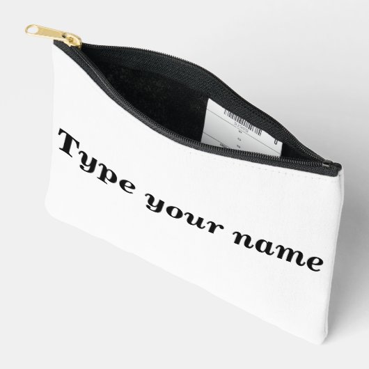 Your Name on White Pouch Etui (Open)