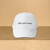Your Name on White Trucker Cap
