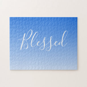 Your Name or Word   Blue Ombre Gradient Legpuzzel