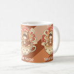 Your Name Owl Coffee Mug Gift for Book Readers<br><div class="desc">Cozy owl coffee mug perfect for morning coffee while reading a favorite book. A charming personalized gift for readers, writers, and librarians.</div>