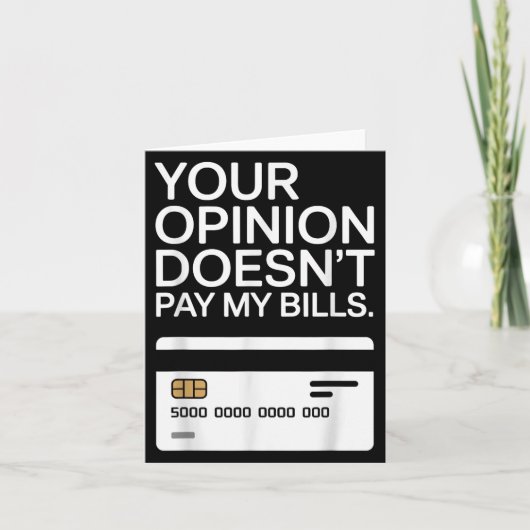 Your Onion Doesn't Pay My Bills Success Hustle Mot Kaart (Voorkant)
