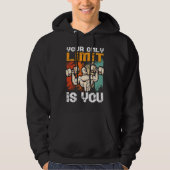 your only limit is you workout bench press bodybui hoodie (Voorkant)