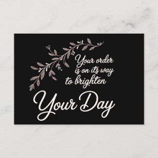 Your Order is On Its Way Flat Thank You Card Bedankkaart