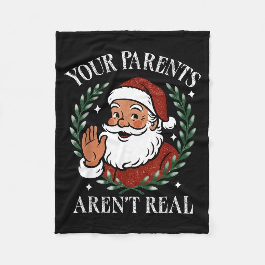 Your Parents Aren’t Real Funny Family Christmas Sa Fleece Deken (Voorkant)