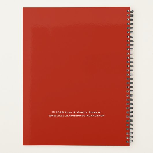 Your Pet Photo, Name, Red Background, Spiral (Dos)