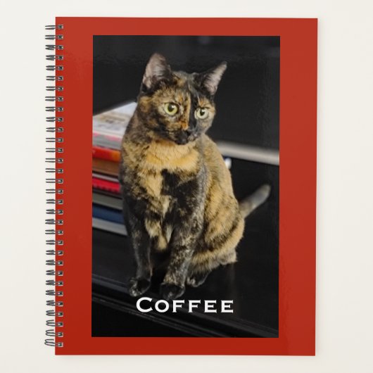 Your Pet Photo, Name, Red Background, Spiral (Devant)