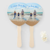 Your Photo Hand Fan with Custom Text Handwaaier (Voorkant en achterkant)