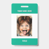 Your Photo Name Info Business Badges Example (Arrière)
