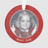 Your Photo Red Knit Pattern Picture Frame (devant)