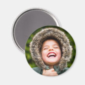 Your Photo Round Fridge Magnet (Recto/Verso)