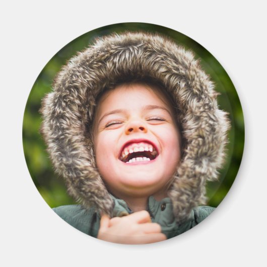 Your Photo Round Fridge Magnet Magneet (Voorkant)