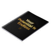Your Potential Is Endless – Elegant Gold notebook  Notitieboek (Linkerzijde)
