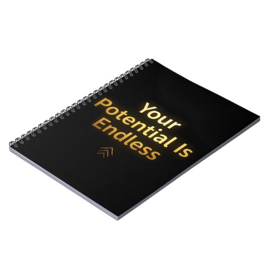 Your Potential Is Endless – Elegant Gold notebook  Notitieboek (Linkerzijde)