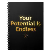 Your Potential Is Endless – Elegant Gold notebook  Notitieboek (Voorkant)