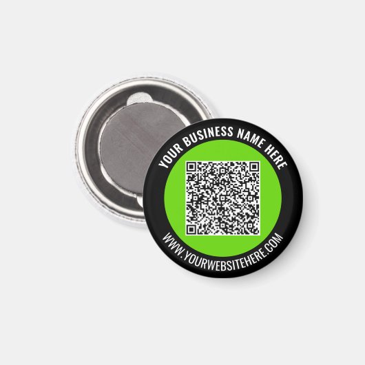 Your QR Code Branded Promotional Magnet Example (Recto/Verso)