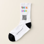 Your QR Code Info Logo Website Promotional Socks (Gauche - extérieur)