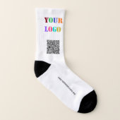 Your QR Code Info Logo Website Promotional Socks Sokken (Rechts - buiten)
