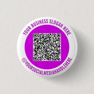 Your QR Code Info Social Media Promotional Button