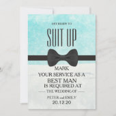 Your Service as a Best Man Invitation Kaart (Voorkant)